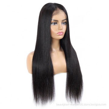 13x4 Pre Plucked Short Straight Bob 1B Red Ombre Transparent  Lace Front Wigs with Bangs Brazilian human Hair
